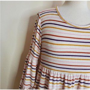 Altar'd State French terry babydoll tunic top Size XS (runs generous) ivory mult